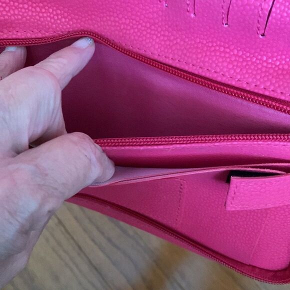 Initials clutch/wristlet in wild berry color (Has been monogrammed NWL - Picture 9 of 10